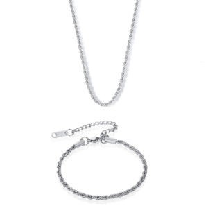 סט תכשיטי חבל כסף