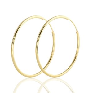 עגילי חישוק גדולים זהב