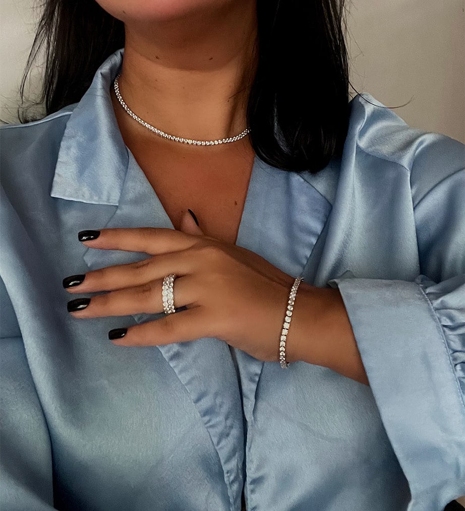 סט טניס מכסף לאישה - Boutique925P14- אתר תכשיטי כסף