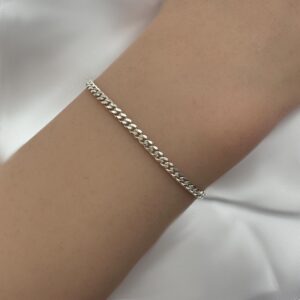 צמיד חוליות דקות מכסף 925 טהור איטלקי