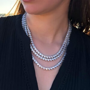 שרשרת טניס לבבות