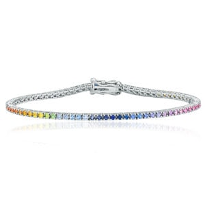 צמיד טניס ריינבואו 2 מ"מ סוגר יוקרתי