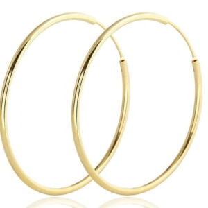 עגילי חישוק גדולים זהב 7ס"מ