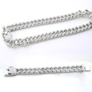 שרשרת גורמט הוואנה מצופת זהב בשיבוץ עדין