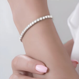 צמיד טניס משובץ זירקונים עבים – 4 מ"מ