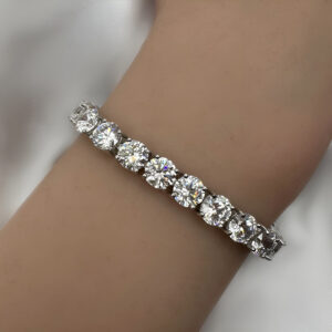 צמיד טניס משובץ זירקונים עגולים גדולים במיוחד לגבר – רויאל