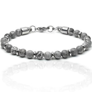 צמיד אבנים טבעיות 20 גוונים של אפור