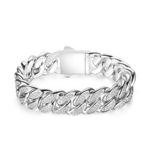 צמיד גורמט אייס משובץ זירקונים לאישה