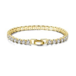 צמיד טניס צבע זהב