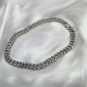 שרשרת גורמט אייס משובצת זירקונים לגבר