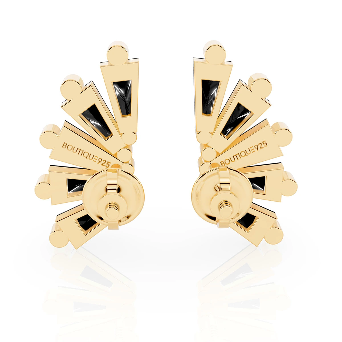 עגיל כנפיים שחורות - עגיל כנפיים - עגיל כנפיים לאישה