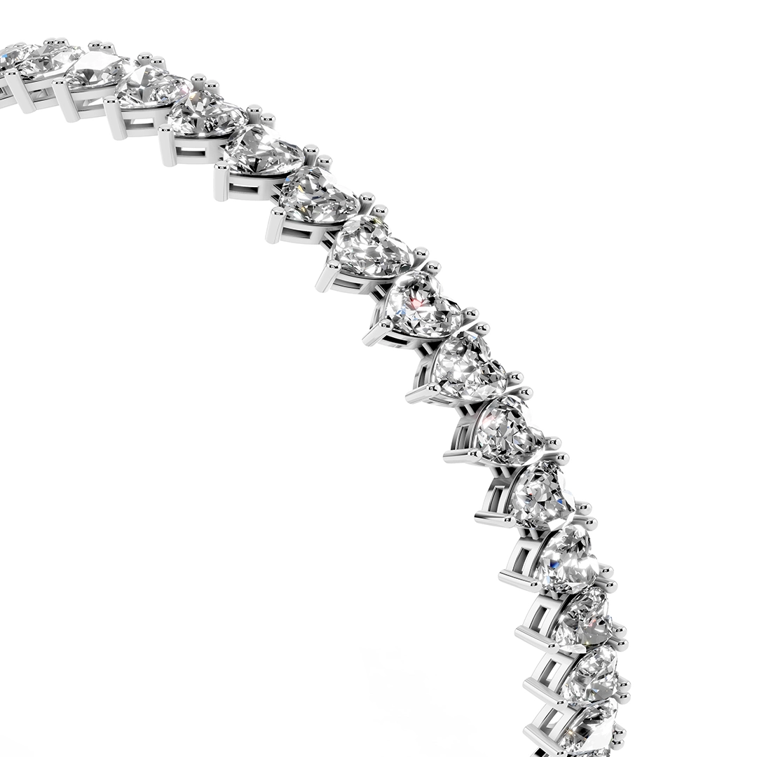 שרשרת טניס לבבות עדינים