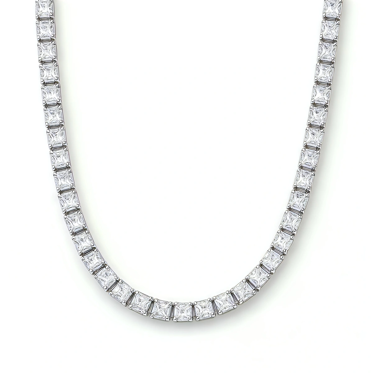 שרשרת טניס זירקונים מרובעים