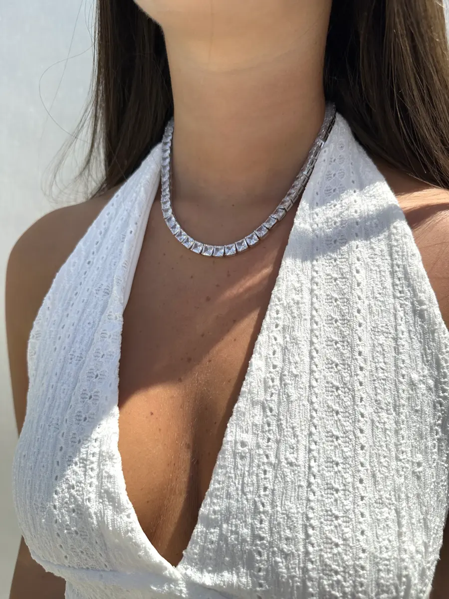 שרשרת טניס מרובעת גדולה במיוחד