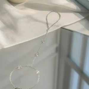 צמיד טבעת פרפרים משובצים זירקונים