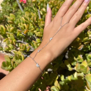 צמיד טבעת פרפרים משובצים זירקונים