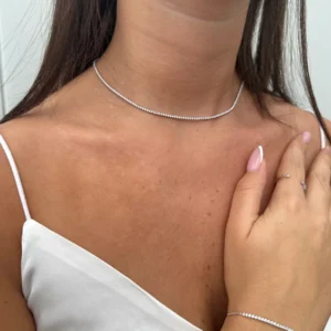 צ'וקר טניס 2 מ"מ זירקונים עגולים