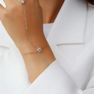 צמיד טבעת חי עדין משובץ זירקונים